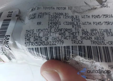 2018 Toyota Tacoma Sr from USA, damaged, VIN 5TFRX5GN3JX122779